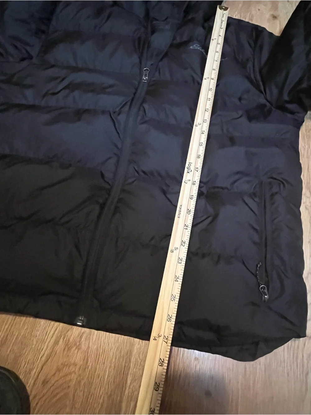 Eddie Bauer Black Quilted Jacket with Logo